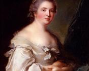 让 马克 纳迪尔 : Portrait Of A Lady Leaning On A Balustrade